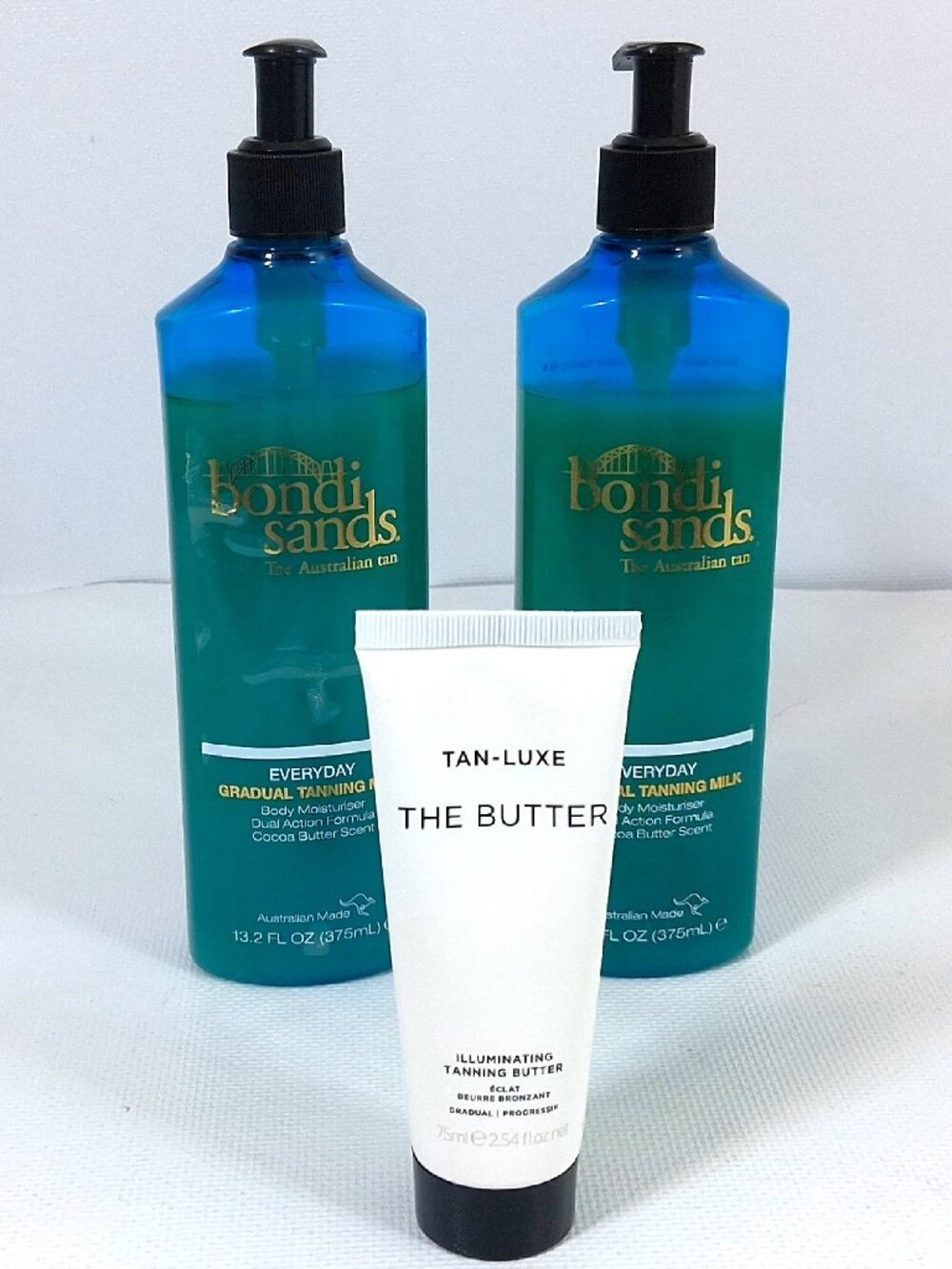 Tan-Luxe The Butter Illuminating Tanning Milk, Bondi Sands Gradual Tanner